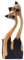 Wogeka Katzenset Katze Tier Holz Kunst Dekoration Cat58