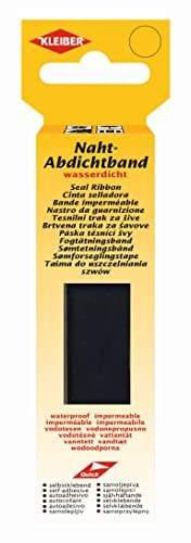 Kleiber Naht Abdichtband Nahtband selbstklebend ideal zur Zelt Reparatur Wasserfest 2cm x 3m, Farbe:27 schwarz