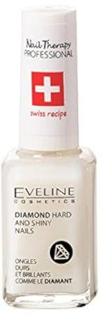 Eveline Cosmetics Diamond Nail Professional Therapy Conditioner Hardener Strengthener | 12 ML | Repair Treatment Nail Serum | Formaldehyde-free | Titanium Formula