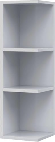 ARKITMOBEL Estantería rinconera de baño Aseo Color Blanco Brillo Estilo Moderno almcanaje Mueble 20x65x21 cm