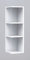 ARKITMOBEL Estantería rinconera de baño Aseo Color Blanco Brillo Estilo Moderno almcanaje Mueble 20x65x21 cm