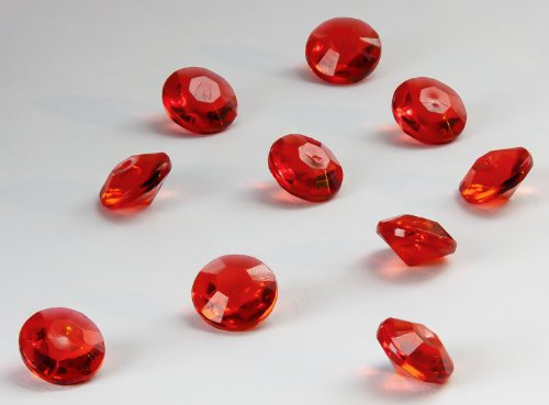 Dekosteine Diamanten 500 Stück Acryl Tischdekoration (Rot)
