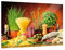Klebefieber Glasbild Italienisches Essen B x H: 60cm x 40cm