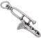 TheCharmWorks 925 Sterlingsilber 3D Posaune Charm Anhänger
