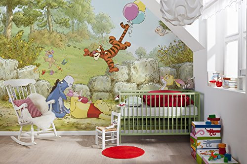 Komar Photo Murale sur Papier, 368cm x 254cm, Disney Winnie Pooh Ballooning