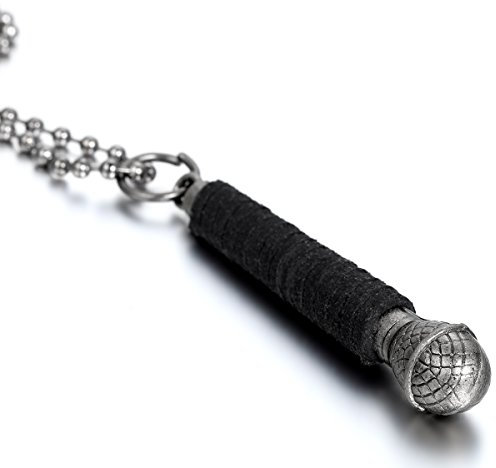 JewelryWe Punk Rock Style Microphone Mic Pendant Music Necklace with 26.4 Inch Chain