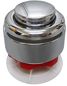 S&M 410529 Pulsador cisterna simple descarga cromado-Recambio para cisternas