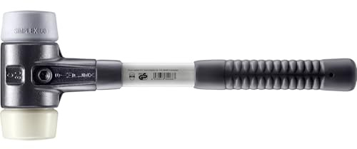SIMPLEX-Schonhammer, TPE-mid/Nylon; mit verstärktem Tempergussgehäuse und Fiberglasstiel | D=60 mm | 3738.060