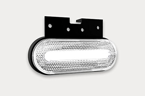 Begrenzungsleuchte Umrissleuchte Positionsleuchte mit Halter Anhänger LKW Wohnwagen Nutzfahrzeuge Trailer (weiß)