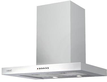 Cata Campana Extractora de Pared S Plus 700 X con 3 Niveles de Extracción y Panel de Control Mecánico Motor M3R Extra Silencioso Nivel Sonoro 57 db Iluminación LED Ancho 70 cm Color Acero Inoxidable