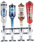 Wall Mounted 4 Bottle Stand Rack Barware Sets, Stable No Leakage 4 Bottle Spirits Dispenser Rack, Universal Common Size Optic Measuring Bottle Bracket Dispenser for Most Drinks like Whiskey Rum Brandy