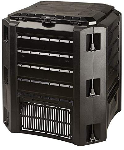 Komponist 220 l Prosperplast Compoteen -Kunststoff in Schwarz, 75,3 (groß) x 61 (Breite) x 61 (tief) cms