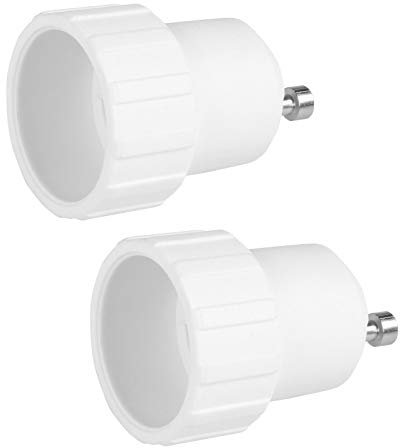 PerfectHD 2x Lampensockel Adapter | GU10 auf E14 | Lampenfassung Konverter Fassung Sockel Stecker Glühbirne Lampe LED | 2 Stück