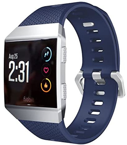 Strap-it silikon Blau - Passend für Fitbit Ionic - Armband für Smartwatch - Ersatzarmband
