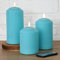 Eywamage Turquoise Blue Flameless LED Candles with Remote, Flickering Real Wax Battery Decorative Candles D 3 H 4 5 6