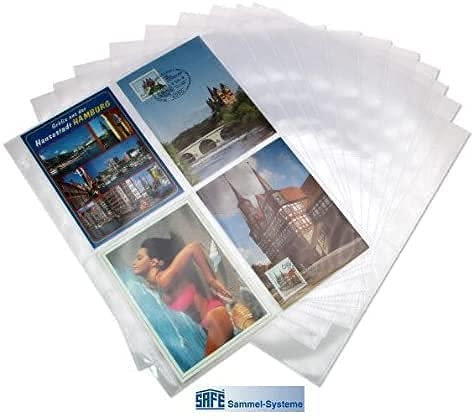 SAFE 100 Stück 5471C Fotohüllen DIN A4120 µm | Format 10 x 15 cm | Ideal für Fotos, Bilder, Postkarten, Autogrammkarten - Weichmacherfrei
