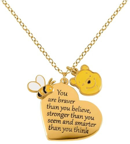 Winnie the Pooh You Are Braver Than You Believe Frauen Halskette goldfarben