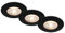 BRILONER Leuchten - 3er Set Einbauleuchten Decke LED, Einbaulampen ultraflach, Einbaustrahler Bad, Badeinbaustrahler IP65, Schwarz-Matt, 90x25 mm (DxH), 7044-035