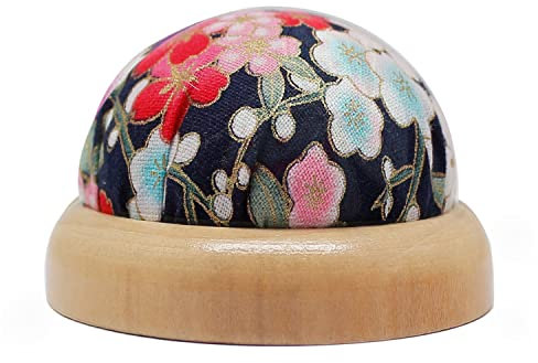 Fbshicung Nadelkissen Nähnadel Kissen Halter Band Tragbare Nadelkissen zum Nähen (Japanische Blume 5)