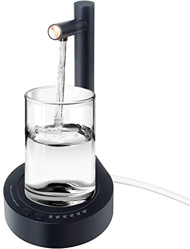 KEAGAN Elektrischer Tisch-Wasserflaschenspender, USB-Automatischer Wasserspender, tragbare Trinkwasserpumpe, fassmontierter Wasserspender für Küche, Büro, Camping(Blau)