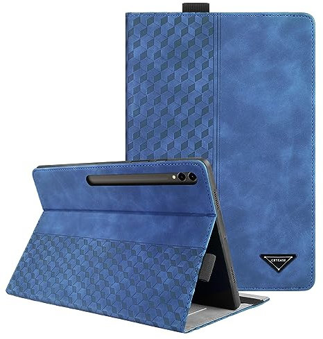 CXTCASE Case for Samsung Galaxy Tab S8 Ultra 2022(SM-X900/X906) / S9 Ultra 2023(SM-X910/X916B/X918U) 14.6 Inch,PU Leather Business Cover,Protective Case Tablet Shell for Galaxy Tab S9 Ultra,Blue
