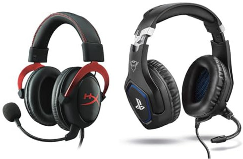 HyperX Cloud II – Gaming Kopfhörer rot & Trust Gaming Headset GXT 488 Forze - Offiziell Lizenziert für Playstation - PS4 und PS5 Headset mit Klappbarem Mikrofon und Einstellbarem Kopfbügel