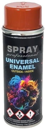 VE-INDUSTRIES Lackspray nach RAL Spraydose 400ml Buntlack für Holz, Metall (Kupferbraun - RAL8004)