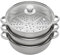 Edelstahl Dampfgarer Dampfkocher Dampfkochtopf Kochtopf Set + Glasdeckel Mit Dampf GemüSe Und KartoffeldäMpfer KochtöPfe Induktion Groß Suppentopf Cooking Pot Gastronomie Deckel Topf 3 Etage