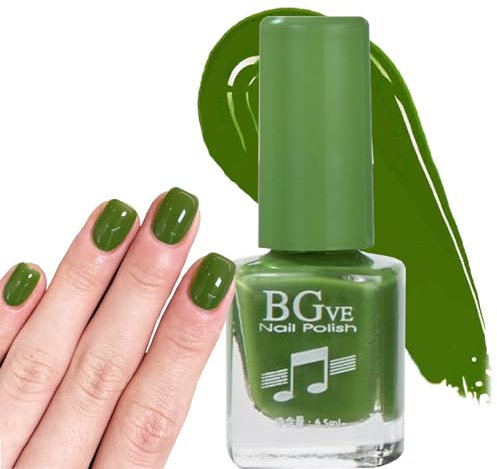 Green Nail Polish Nail Varnish, Forest Grass Green Quick Dry Breathable Long Lasting Dark Green No Need Baking Christmas Nail Polishes for Women Girls DIY Home Manicure Polish Nails