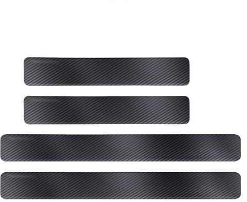 4PCS Car Door Sill Protector for B-MW X6, Carbon Fiber Threshold Protective Sticker Scuff Kick Plates Protection Film Car Sill Protectors Strips