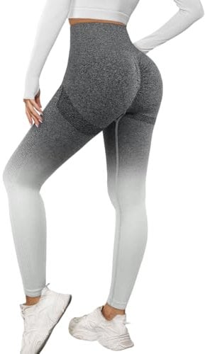 Lishang Sport Leggings Damen High Waist Push Up Blickdicht Leggins Booty Scrunch Butt Seamless Sporthose Sportleggings für Gym Yoga Fitness Hosen