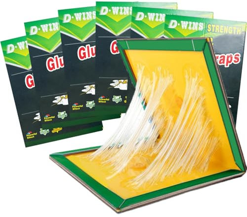 6 Pack Pest Trap Boards, Strong Sticky Trap Pad And Boards For Multi Pests, Glue Trap Pads for Indoor Outdoor Home Kitchen Garden, Non- Toxic. Fly Catchers. (6)
