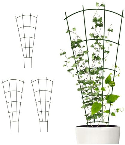 Lamppdcor Trellis de Plante, Treillis pour Les Plantes d'escalade 4 Pack 40 cm Soutien des plantations pour Le Jardin Fort en métal Fort