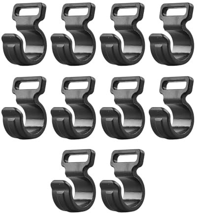 NIHENHAO 10 Stück C-Klemmen für Camping, Zeltstangen-Clip für Zeltabdeckungen, Bergausrüstung, Reise-Campingzelt-Zubehör