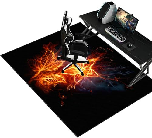 Schreibtischstuhl Unterlage Teppich Stuhlunterlage, 160 x 180 cm Gaming-Stuhl-Unterlage, Bodenschutz, Gaming Teppich, Fußbodenschutz für Bürostuhl, Anti-Rutsch, Bodenschutzmatte für Hartböden
