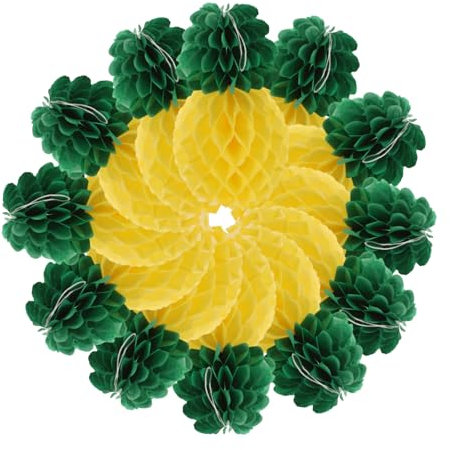 NAMOARLY 9 Stück Szene-Hängedekoration geburtstagsdekoration gebutagsdeko geburtstagdeko fensterdeko wabenball Wabenpapier Ananas Ananas-Wabenverzierung hängende Requisite Partygeschenke