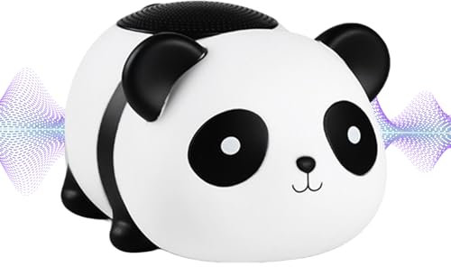 Haut-Parleur Portable Extérieur | Enceinte Nomade Design Panda Mignon | Autonomie Longue, Son Stéréo Déco Collection, Accessoires de Bureau pour Adultes et
