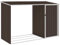 Casa/Giardino, Mobili - Casetta per legna da ardere, in acciaio zincato, 245 x 98 x 159 cm, colore: Marrone