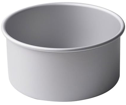 Qsvbeeqj Teglia rotonda in alluminio anodizzato ispessito, 10,2 cm, fondo rimovibile, per gli appassionati
