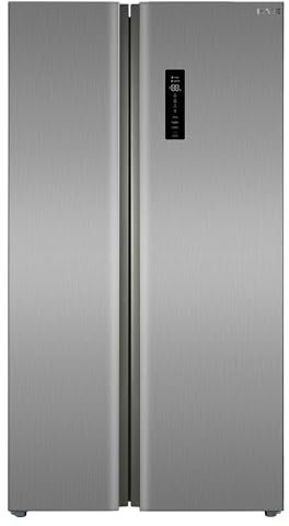 HYE American Style Side By Side Fridge Freezer, 505L, 92cm, No Frost, Inox Finish, 37dB Quiet, Premium American Fridge Freezer for Modern Kitchens, Ideal For Large Families - RF01AM505DS07