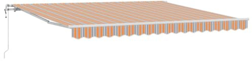 vidaXL Ausziehbare Markise Mehrfarbig 400 x 300 cm Stoff und Aluminium