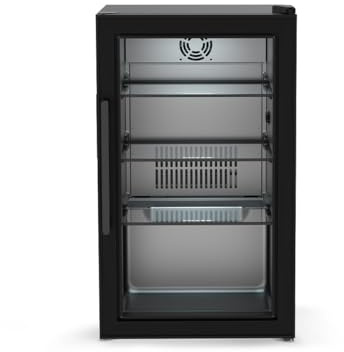 cozze® Elements Getränkekühlschrank 63 L – Kompressor-Kühlung 3–10 °C, Glastür, LED-Innenlicht, 3 Glasablagen, IP44 Stecker, Outdoor-Küche