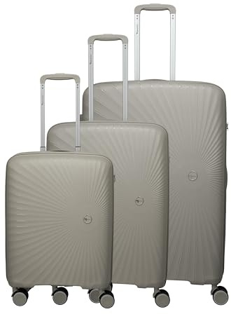 Travelite Tamaris Koffer Set VOYAAGE Größen L/M/S, 3-teilig, Polypropylen | Hartschalenkofferset, Handgepäck Trolley & 2 Reisekoffer, 4 Doppelrollen, TSA Schloss, mittleres Modell erweiterbar
