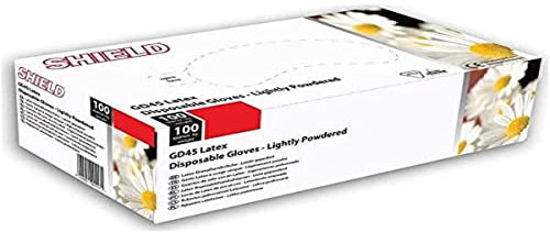 Shield Latex Powdered Disposable Gloves - Extra Large