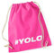 Autiga Turnbeutel #yolo Hashtag Hipster Beutel Tasche Baumwolle Gymbag pink