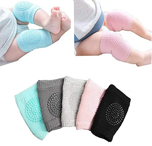 5 pares de rodilleras ajustables elásticas para bebés de 6 a 24 meses