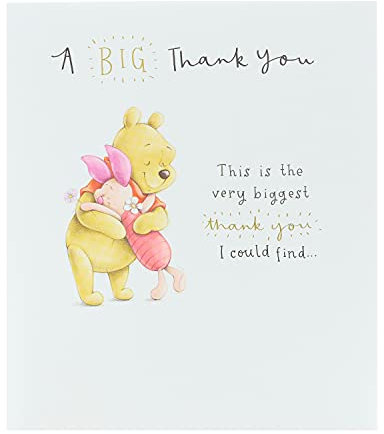 Geburtstagskarte für Kinder Winnie Puuh - Thank You