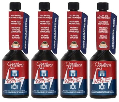 Millers Oils VSPe Power Plus Octane Booster Fuel Additive Treatment - 4x 250ml