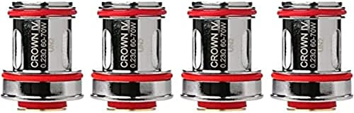 Uwell Crown 4 UN2 Mesh Coils (0,23 Ohm), Riccardo Verdampferköpfe für e-Zigarette, 4 Stück
