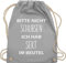 Turnbeutel Rucksack - Sportbeutel bedruckt Geschenk - Bitte nicht schubsen ich hab Sekt im Beutel - Unisize - Hellgrau - sektgeschenke für frauen festival-bag festival sprüche stoffbeutel